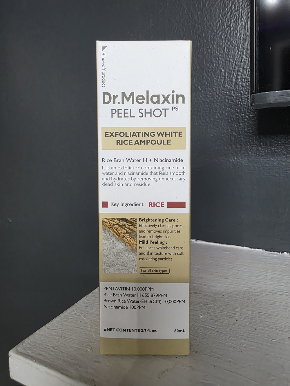 Dr. Melaxin Peel Shot Exfoliating White Rice Ampoule